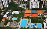 An aerial view of Sao Paulo's huge Hebraica club, the main meeting place for the city's Jewish community. (Courtesy of Hebraica via JTA)