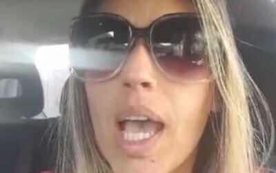 Shiri Koenigsberg Levy in viral video about remote learning during coronavirus shutdown (Screen grab)