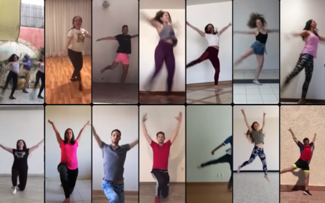 Mexican Jewish dance group Anajnu Veatem performs in an online group video (YouTube screenshot) Mexican Jewish dance group Anajnu Veatem performs in an online group video (YouTube screenshot)