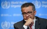 World Health Organization Director-General Tedros Adhanom Ghebreyesus attends a daily press briefing on COVID-19, at the WHO headquarters in Geneva, March 11, 2020. (Fabrice Coffrini/AFP)