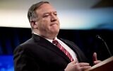 US Secretary of State Mike Pompeo at a news conference at the State Department on April 29, 2020, in Washington, DC. (Harnik/POOL/AFP)