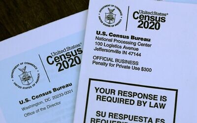 The 2020 census contains a question that is raising questions for Jews. (Photo Illustration by Justin Sullivan/Getty Images via JTA)