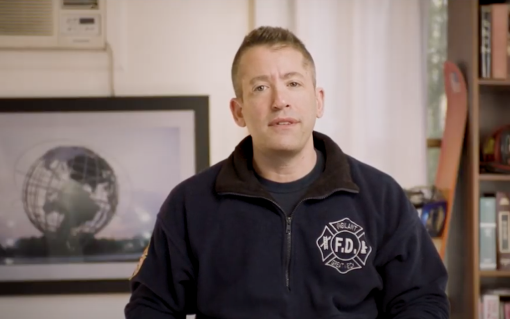 Michael Weinstock, shown in a campaign video, is running in a Democratic primary for a House seat in New York and its suburbs. (Screenshot from YouTube via JTA) Michael Weinstock, shown in a campaign video, is running in a Democratic primary for a House seat in New York and its suburbs. (Screenshot from YouTube via JTA)