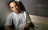 Death row inmate Randy Halprin, then 26, sits in a visitation cell at the Polunsky Unit in Livingston, Texas, December 3, 2003. (Brett Coomer/AP)