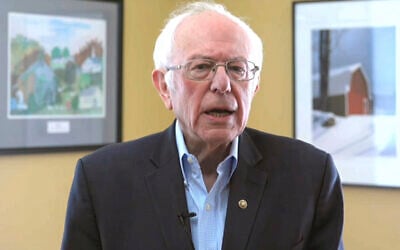 This image from video provided by the Bernie Sanders presidential campaign shows Sen. Bernie Sanders, I-Vt., as he announces he is ending his presidential campaign Wednesday, April 8, 2020, in Burlington, Vt. (Bernie Sanders for President via AP)