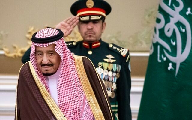 In this Oct. 14, 2019 file photo, Saudi Arabia's King Salman attends the official welcome ceremony for Russian President Vladimir Putin in Riyadh, Saudi Arabia. Salman ordered an end to the death penalty for crimes committed by individuals when they were minors, according to a statement Sunday, April 26, 20202, by a top official. (AP Photo/Alexander Zemlianichenko, Pool) In this Oct. 14, 2019 file photo, Saudi Arabia's King Salman attends the official welcome ceremony for Russian President Vladimir Putin in Riyadh, Saudi Arabia. Salman ordered an end to the death penalty for crimes committed by individuals when they were minors, according to a statement Sunday, April 26, 20202, by a top official. (AP Photo/Alexander Zemlianichenko, Pool)