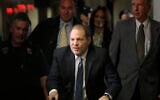 Harvey Weinstein arrives at a Manhattan courthouse for jury deliberations in his rape trial, February 24, 2020, in New York.  (AP Photo/Seth Wenig)