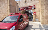 Illustrative: An ambulance in Rabat, Morocco, April 7, 2020. (AP Photo/Mosa'ab Elshamy)