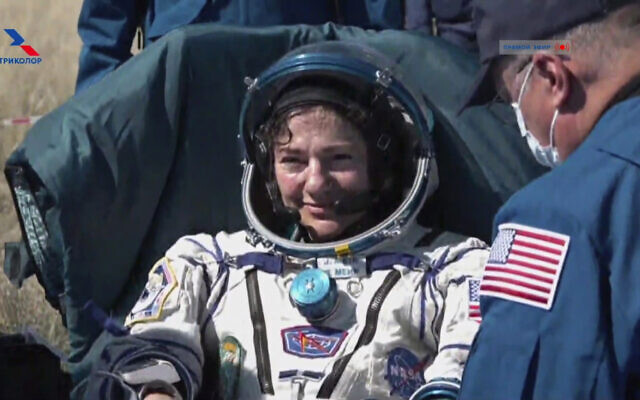 In this photo made from video footage released by Roscosmos space agency US astronaut Jessica Meir sits in a chair shortly after the landing of the Russian Soyuz MS-15 space capsule near the town of Dzhezkazgan, Kazakhstan, April 17, 2020 (Roscosmos Space Agency via AP) In this photo made from video footage released by Roscosmos space agency US astronaut Jessica Meir sits in a chair shortly after the landing of the Russian Soyuz MS-15 space capsule near the town of Dzhezkazgan, Kazakhstan, April 17, 2020 (Roscosmos Space Agency via AP)