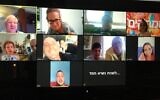 President Reuven Rivlin meets family members over Zoom as Israelis are under a national lockdown as they celebrate the last day of Passover on April 14, 2020 (Twitter)