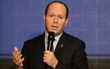 Likud MK Nir Barkat at a party campaign event in Tel Aviv on February 16, 2020. (Tomer Neuberg/Flash90)