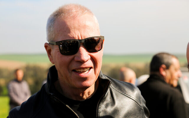 Minister of Immigration and Absorption Yoav Galant attends a memorial ceremony for late Israeli prime minister Ariel Sharon on February 21, 2020, at the family's Sycamore ranch, near the Israeli city of Sderot. (Flash90) Minister of Immigration and Absorption Yoav Galant attends a memorial ceremony for late Israeli prime minister Ariel Sharon on February 21, 2020, at the family's Sycamore ranch, near the Israeli city of Sderot. (Flash90)