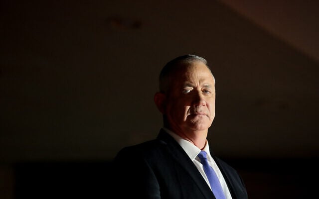 Knesset Speaker Benny Gantz on April 20, 2020, at a Memorial Day ceremony at the Knesset. (Flash90) Knesset Speaker Benny Gantz on April 20, 2020, at a Memorial Day ceremony at the Knesset. (Flash90)