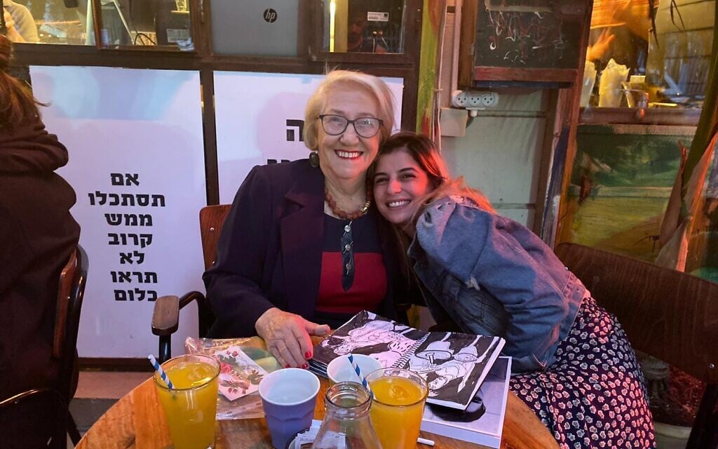 Holocaust survivor Sara Melzer and May, a volunteer from the Dor L'Dor organization who has become a close friend. (Courtesy Dor L'Dor)