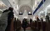 Some synagogues are already preparing for the possibility that they could be empty during the High Holidays. Pictured: a synagogue in Brasov, Romania, December 2019. (Yaakov Schwartz/ Times of Israel)