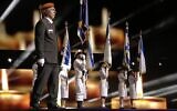 The annual torch lighting ceremony to mark Israel's 72nd Independence Day is held at Mount Herzl military cemetery in Jerusalem on April 28, 2020. (Screen capture: Facebook)