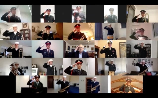 American and Israeli soldiers salute Holocaust survivor Abba Naor as part of a project to mark the anniversaries of both Israel's independence and the liberation of the Dachau concentration camp on April 29, 2020. (Screen capture: Israel Defense Forces) American and Israeli soldiers salute Holocaust survivor Abba Naor as part of a project to mark the anniversaries of both Israel's independence and the liberation of the Dachau concentration camp on April 29, 2020. (Screen capture: Israel Defense Forces)