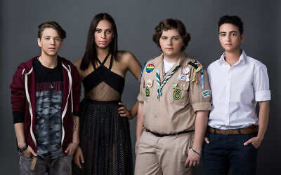 From left: Liron Matzas, Romy Abergel, Ofri Shemesh and Noam Kaniel from 'Transkids.' (Ohad Romano)