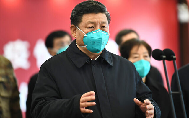 Chinese President Xi Jinping talks by video with patients and medical workers at the Huoshenshan Hospital in Wuhan in central China's Hubei Province, March 10, 2020. (Xie Huanchi/Xinhua via AP) Chinese President Xi Jinping talks by video with patients and medical workers at the Huoshenshan Hospital in Wuhan in central China's Hubei Province, March 10, 2020. (Xie Huanchi/Xinhua via AP)