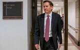 Michael Atkinson, the inspector general of the intelligence community, arrives at the Capitol in Washington for closed-door questioning about a whistleblower complaint that triggered US President Donald Trump's impeachment, October 4, 2019. (AP/J. Scott Applewhite, File)