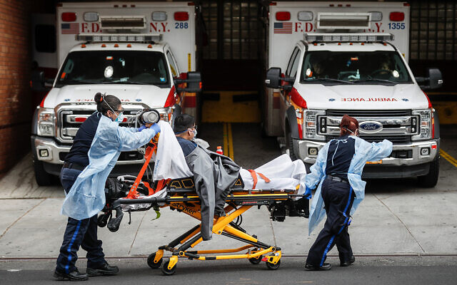 Patients are brought into Wyckoff Heights Medical Center in Brooklyn, New York, April 7, 2020. (AP/John Minchillo, File) Patients are brought into Wyckoff Heights Medical Center in Brooklyn, New York, April 7, 2020. (AP/John Minchillo, File)