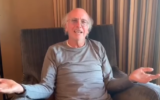 Larry David in a public service announcement video posted on March 31, 2020, by the office of California Governor Gavin Newsom. (Screenshot: Facebook)