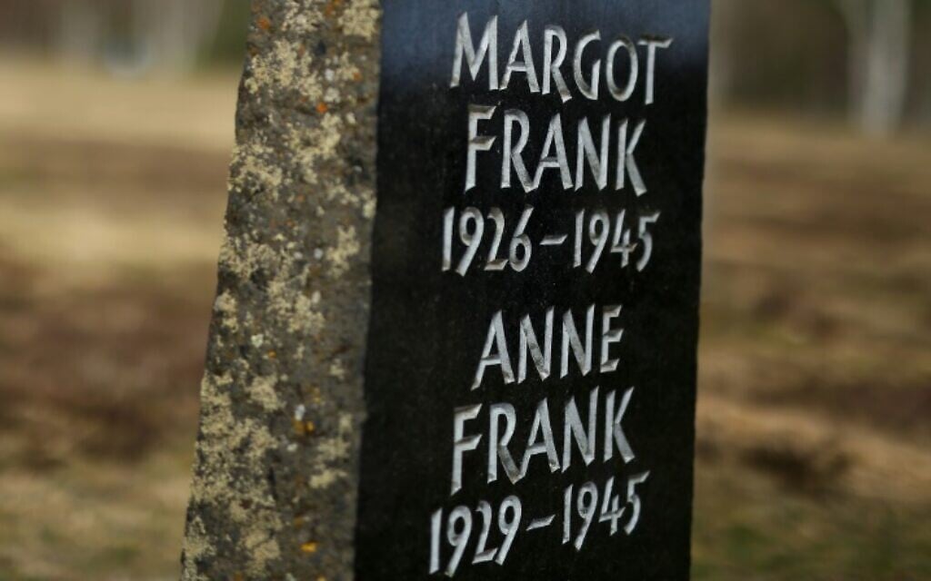A memorial stone for the young diarist Anne Frank and her sister, Margot, on the grounds of the former concentration camp Bergen-Belsen. (AFP) A memorial stone for the young diarist Anne Frank and her sister, Margot, on the grounds of the former concentration camp Bergen-Belsen. (AFP)
