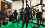 Sculptor Dan Reisner grappled with PTSD from his army service in the First Lebanon War, which he thinks of as Israel's version of Vietnam. (Jessica Steinberg/ The Times of Israel)