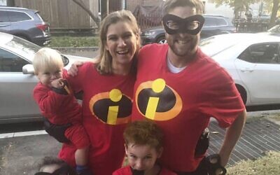 This undated file image posted on Maeve Kennedy Townsend McKean's Facebook account shows her with her family, including her son Gideon Joseph Kennedy McKean, bottom right.  (Facebook via AP, File)