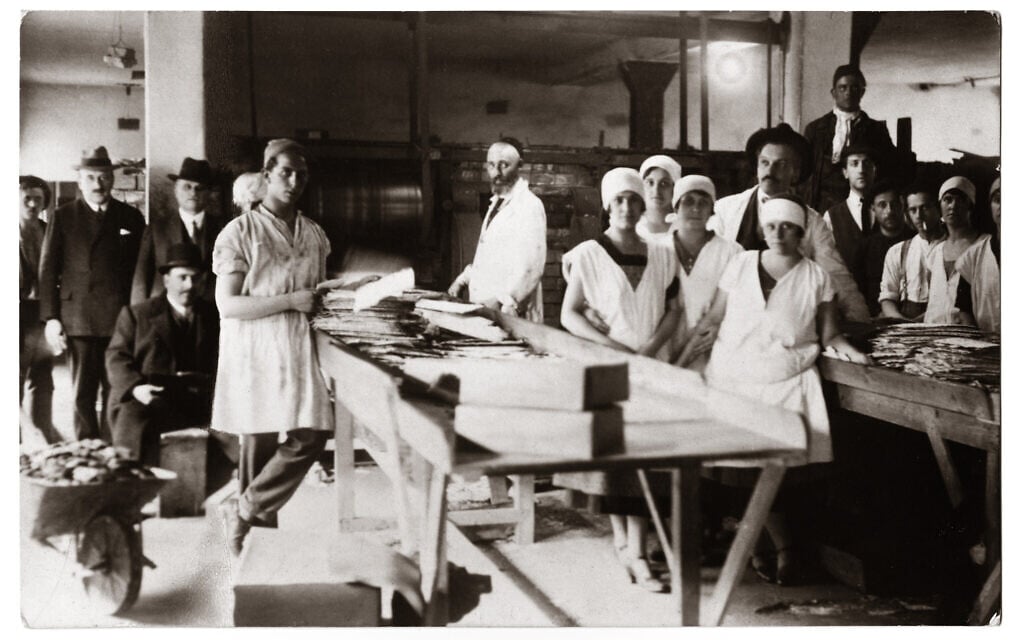 Representatives of the Pest Jewish Community visit the community's matzo bakery on Tuzer Street in the 1920s. (Photograph by Kalman Boronkay/ Courtesy CEU Press) Representatives of the Pest Jewish Community visit the community's matzo bakery on Tuzer Street in the 1920s. (Photograph by Kalman Boronkay/ Courtesy CEU Press)