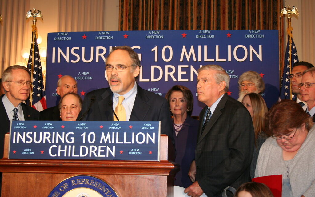 Irwin Redlener advocating for uninsured children in Washington, DC, in 2017. (Courtesy)