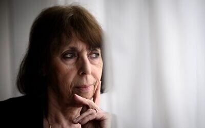 Holocaust survivor Florence Schulmann, born in 1945 at the Bergen-Belsen camp, in Paris on January 23, 2020. (Lionel BONAVENTURE/AFP)
