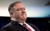US Secretary of State Mike Pompeo at a news conference at the State Department in Washington, DC, on April 29, 2020. (Andrew Harnik/POOL/AFP)