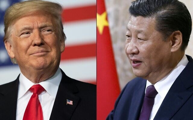 (COMBO) This combination of pictures created on May 14, 2020 shows recent portraits of China's President Xi Jinping (R) and US President Donald Trump. (Jim WATSON and PETER KLAUNZER / various sources / AFP) (COMBO) This combination of pictures created on May 14, 2020 shows recent portraits of China's President Xi Jinping (R) and US President Donald Trump. (Jim WATSON and PETER KLAUNZER / various sources / AFP)