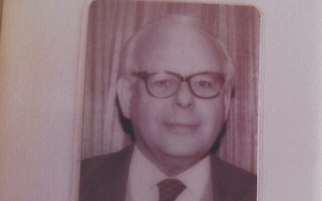 A picture of Herbert Max Fraenkel that a team of volunteers studying his ancestry found in January at his home in London. (Courtesy of The Jewish News/ via JTA) A picture of Herbert Max Fraenkel that a team of volunteers studying his ancestry found in January at his home in London. (Courtesy of The Jewish News/ via JTA)