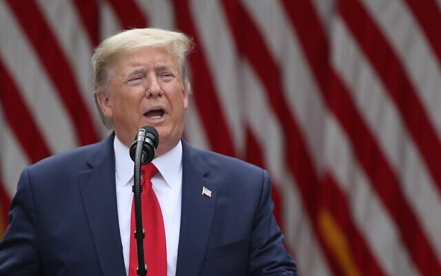 US President Donald Trump speaks about US relations with China at the White House on May 29, 2020, in Washington. (Win McNamee/Getty Images/AFP) US President Donald Trump speaks about US relations with China at the White House on May 29, 2020, in Washington. (Win McNamee/Getty Images/AFP)