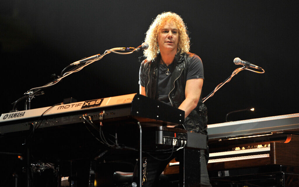 David Bryan performs with Bon Jovi at the Nassau Coliseum in Uniondale, New York, May 6, 2011. (Kevin Mazur/WireImage/Getty Images/ via JTA)