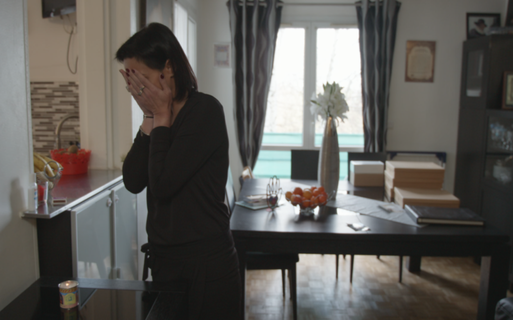 Valerie Braham, widow of one of the victims of the Hyper Cacher grocery store shooting in Paris, appears in “Viral: Antisemitism in Four Mutations.” (PBS via JTA) Valerie Braham, widow of one of the victims of the Hyper Cacher grocery store shooting in Paris, appears in “Viral: Antisemitism in Four Mutations.” (PBS via JTA)