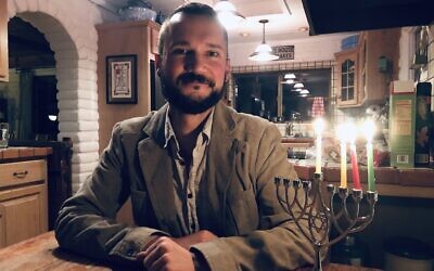 Bobby Apperson was disappointed not to be able to convert on his 40th birthday but says that hasn't stopped him from becoming more involved with his minyan. (Courtesy of Apperson/ via JTA)