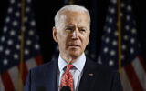 Democratic presidential candidate former US vice president Joe Biden speaks about the coronavirus, in Wilmington, Delaware, March 12, 2020. (Matt Rourke/AP)