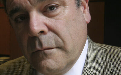 Gil Schwartz, head of corporate communications for CBS Corp., poses in his office in New York, June 28, 2006. (AP Photo/Tina Fineberg, File)