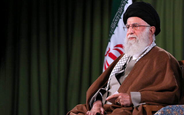 In this picture released by an official website of the office of the Iranian supreme leader, Supreme Leader Ayatollah Ali Khamenei addresses the nation in a televised speech in Tehran, Iran, Thursday, April 9, 2020.Office of the Iranian Supreme Leader via AP) In this picture released by an official website of the office of the Iranian supreme leader, Supreme Leader Ayatollah Ali Khamenei addresses the nation in a televised speech in Tehran, Iran, Thursday, April 9, 2020.Office of the Iranian Supreme Leader via AP)