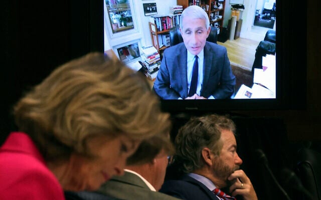 Senators listen as Dr. Anthony Fauci, director of the National Institute of Allergy and Infectious Diseases, speaks remotely during a virtual Senate Committee for Health, Education, Labor, and Pensions hearing, Tuesday, May 12, 2020 on Capitol Hill in Washington. (Win McNamee/Pool via AP) Senators listen as Dr. Anthony Fauci, director of the National Institute of Allergy and Infectious Diseases, speaks remotely during a virtual Senate Committee for Health, Education, Labor, and Pensions hearing, Tuesday, May 12, 2020 on Capitol Hill in Washington. (Win McNamee/Pool via AP)
