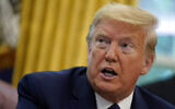 President Donald Trump speaks as he receives a briefing on the 2020 hurricane season in the Oval Office of the White House, Thursday, May 28, 2020, in Washington. (AP Photo/Evan Vucci)