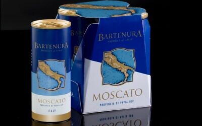 Bartenura Moscato wine in a can (Courtesy from JTA)