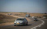 Illustrative: Cars travel on a road in the southern West Bank (Hadas Parush/Flash90)