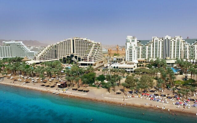 Aerial view of the southern Israeli city of Eilat, October 21, 2015. (Moshe Shai/FLASH90)