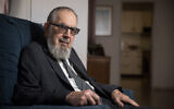 Portrait of Rabbi Nachum Rabinovich, at his home in Ma'ale Adumim on August 23, 2017. (Hadas Parush/Flash90)