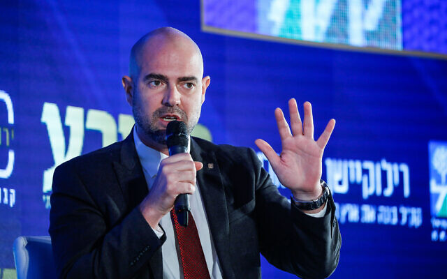 Minister of Justice Amir Ohana speaks at the 17th annual Jerusalem Conference of the 'Besheva' media group, February 24, 2020. (Olivier Fitoussi/Flash90) Minister of Justice Amir Ohana speaks at the 17th annual Jerusalem Conference of the 'Besheva' media group, February 24, 2020. (Olivier Fitoussi/Flash90)