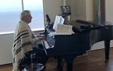 Illustrative: Lay cantor Gary Levine sings at home in Los Angeles. (Courtesy of Levine)